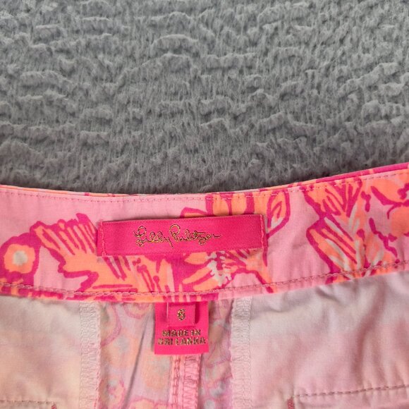 Lilly Pulitzer Buttercup Shorts Mandevilla Bay 6 Colorful Floral Preppy Travel - Picture 9 of 9